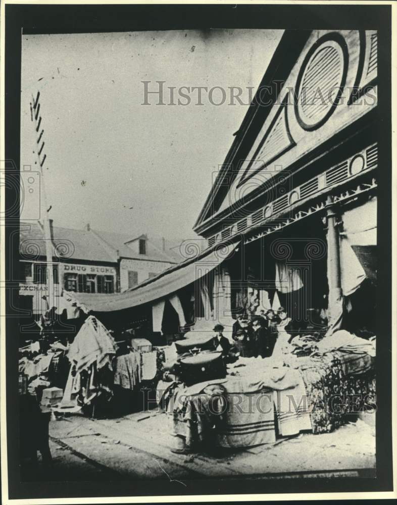 Press Photo Bazaar in the French Market, New Orleans, Louisiana - Historic Images