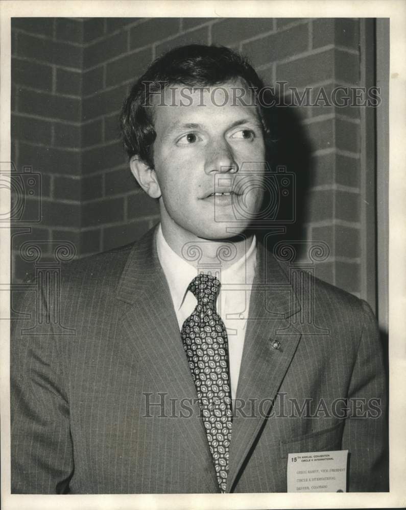 1970 Gregg Kampf, Speaker at Circle K Convention, Roosevelt Hotel - Historic Images