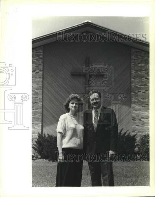1989 Press Photo Reverend Jerry Johnston & wife Betty- Church of Faith, Slidell - Historic Images