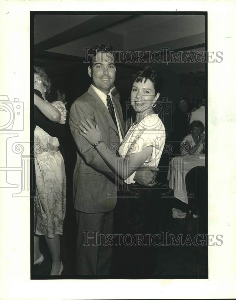 1989 Press Photo Dinner for Maritime Day - Todd Johnson, Cindy Pendleton-Historic Images