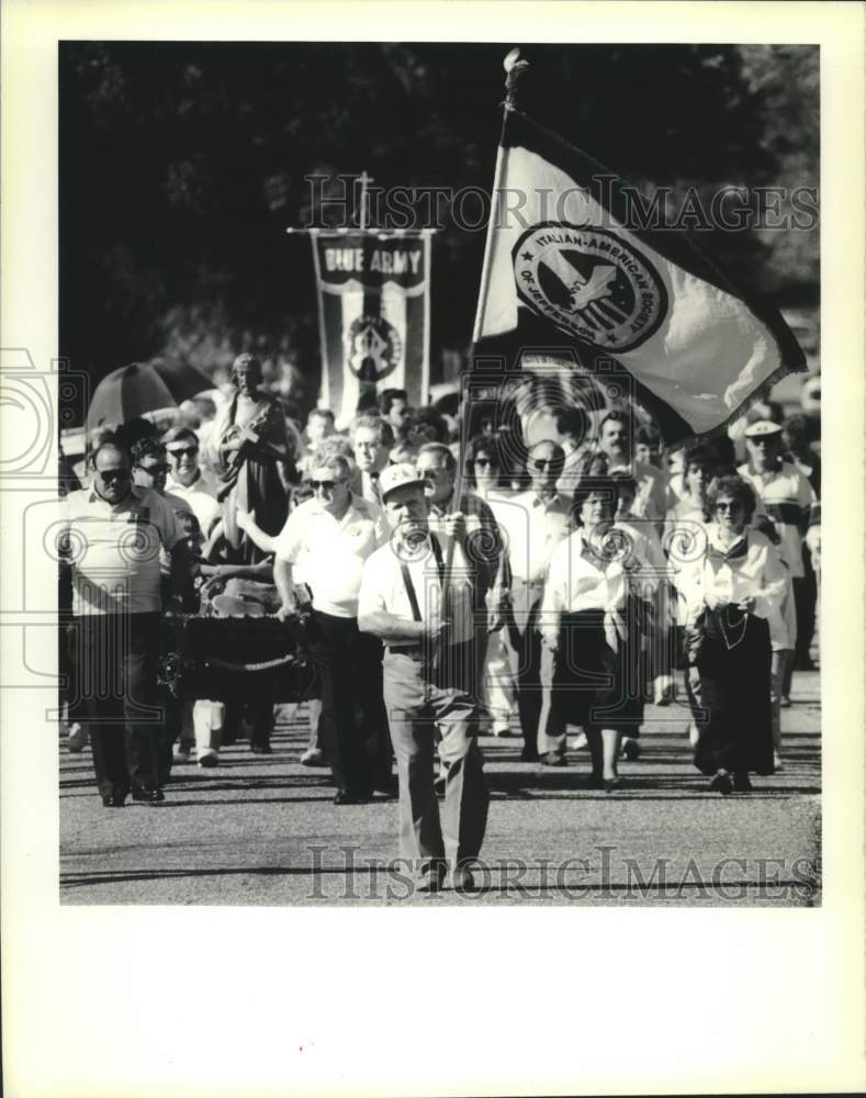 1990 Press Photo Members of the Italian-American Society of Jefferson - Historic Images