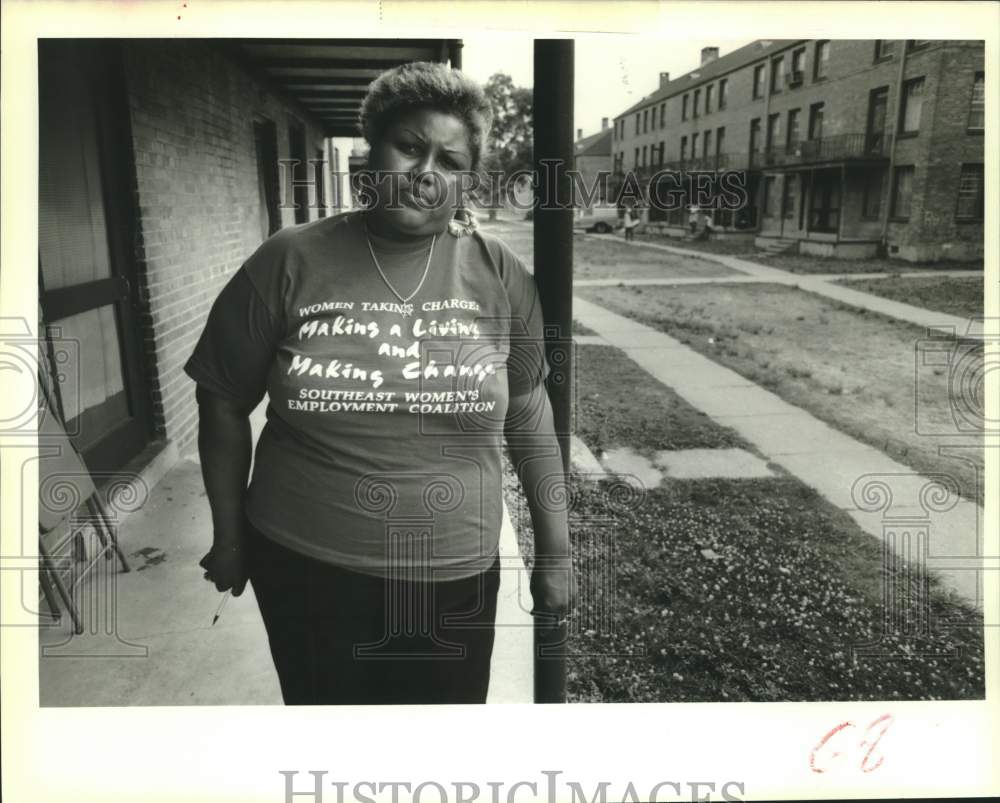 1989 Press Photo Barbara Jackson, President of Public Housing Tenants Council - Historic Images