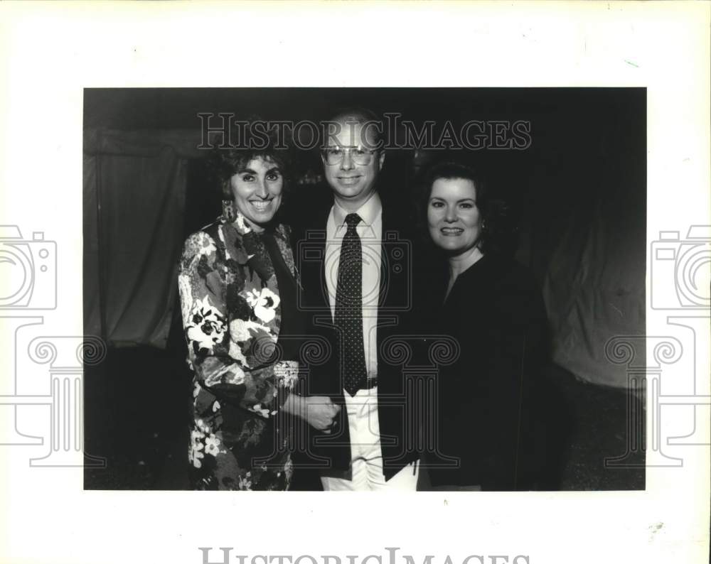 1992 Press Photo Sandy Robert, Cliff Jackson, Nora Wetzel- Japan Society Benefit - Historic Images