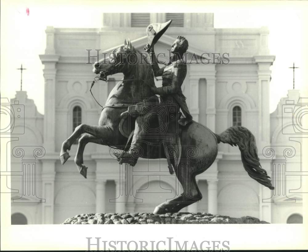 1994 Press Photo Andrew Jackson Statue on Jackson Square - Historic Images