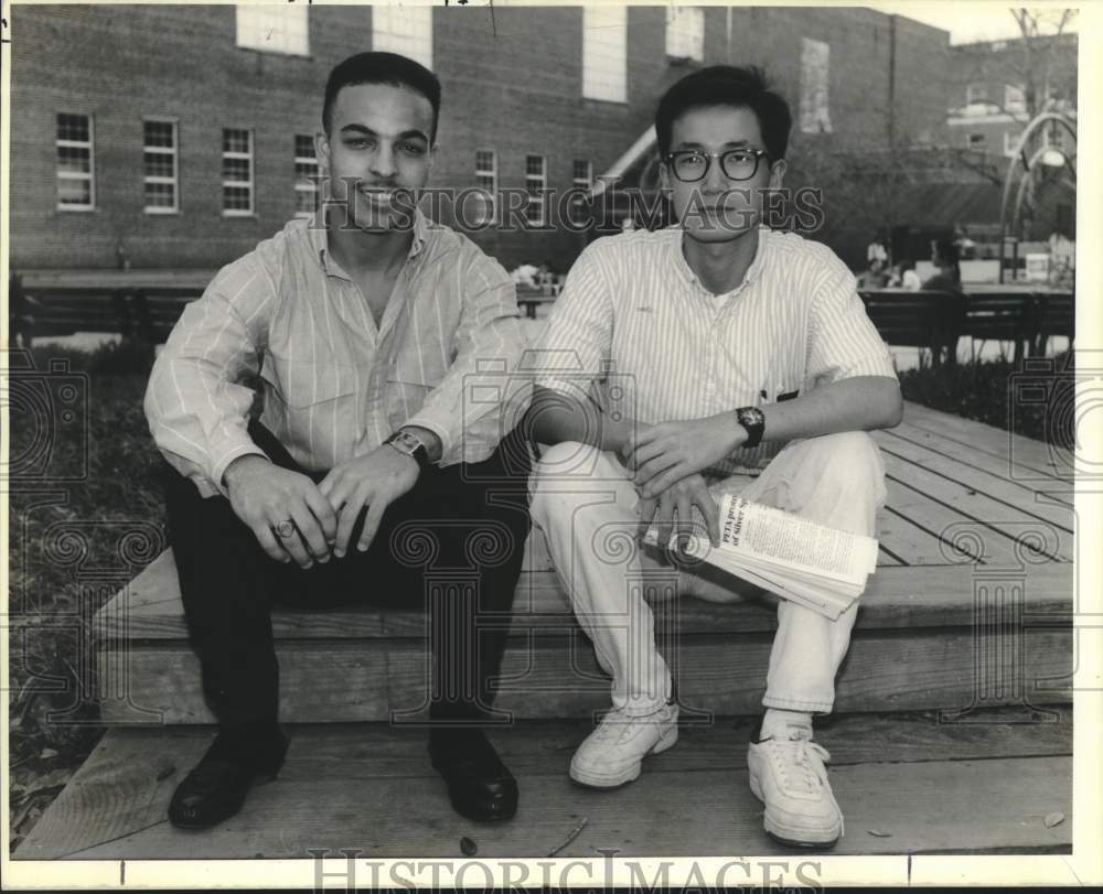 1990 Press Photo Two Tulane students who won Fellowships.to study in England - Historic Images