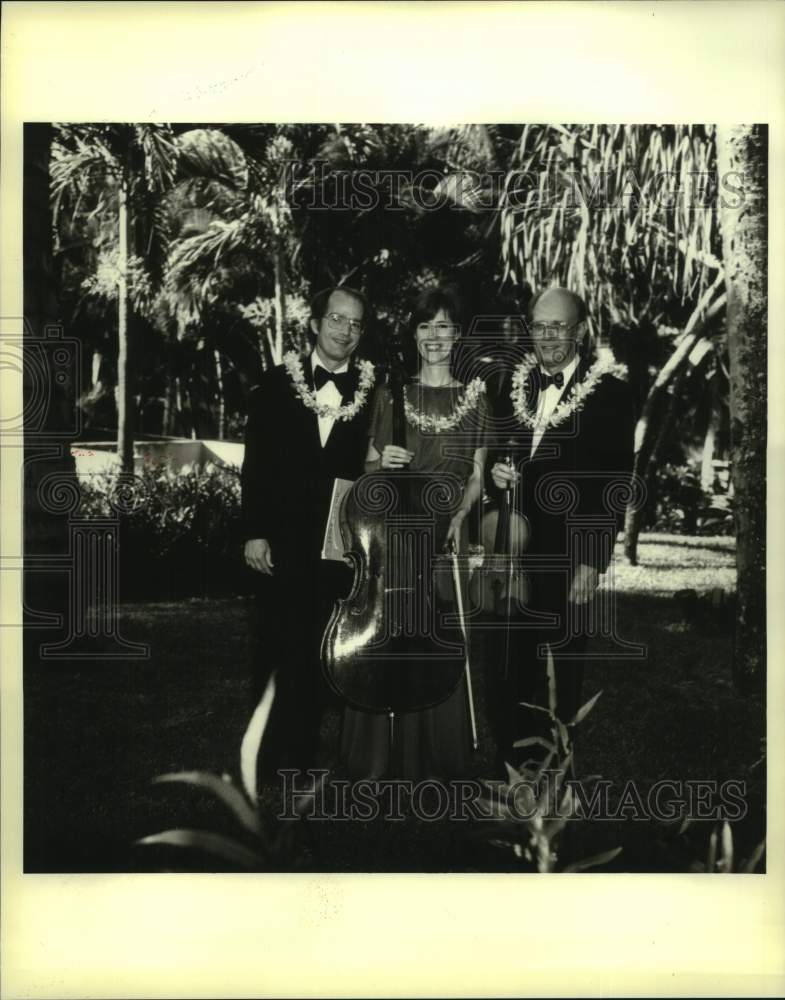 Press Photo Cary Lewis, Dorothy Lewis & William Steck at Kapalua Music Festival - Historic Images