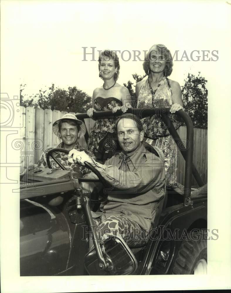 1989 Press Photo Roger Larue, Keith Hammett, Janet Larue, Barbara Hammett - Historic Images