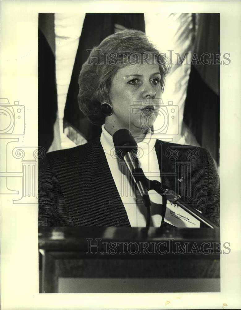 1986 Press Photo Kay Jackson, Secretary of Commerce for the state of Louisiana - Historic Images