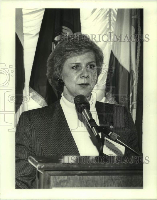 1986 Press Photo Kay Jackson, Louisiana's Commerce Secretary - Historic Images