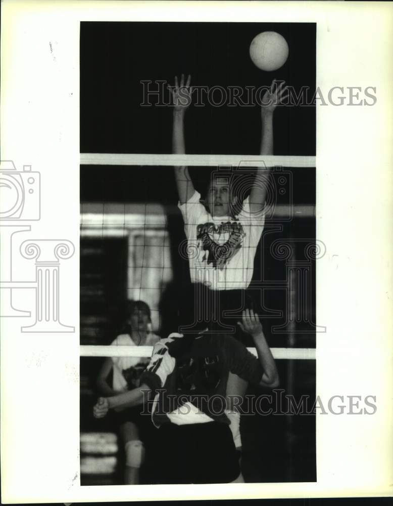 1993 Press Photo Chapelle and Riverdale Volleyball Game - Historic Images