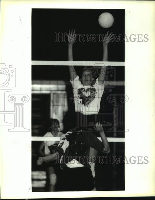 1993 Press Photo Chapelle and Riverdale Volleyball Game - Historic Images