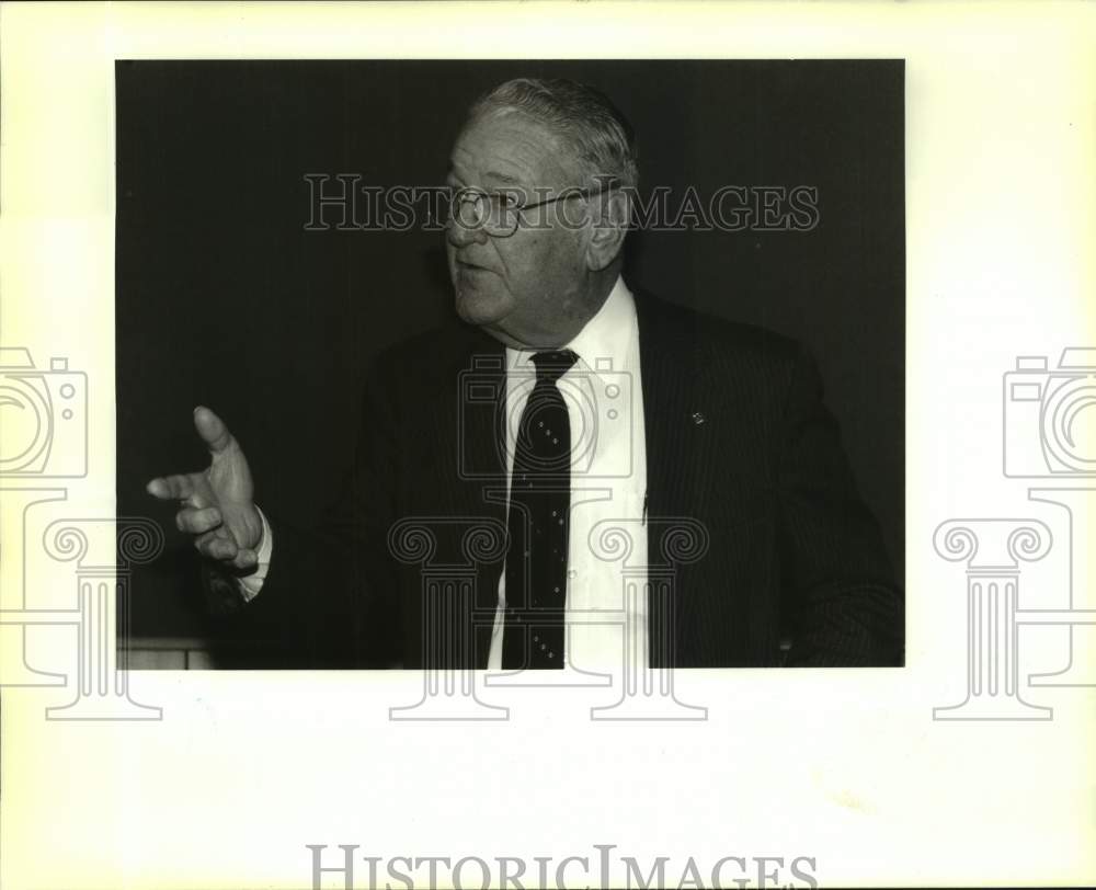 1992 Press Photo E. W. &quot;Duffy&quot; Lavigne, Plaquimes Parish Councilman - Historic Images