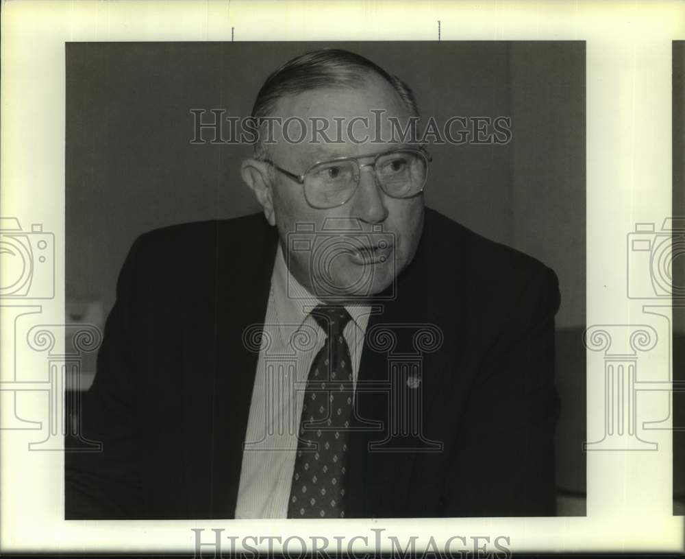 1992 Press Photo Jim LeBlanc, Mandeville Area Council of West St. Tammany - Historic Images