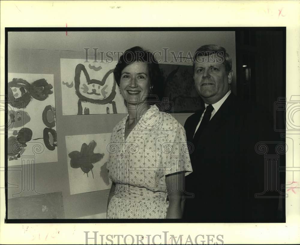 1990 Press Photo Sandy Haygood, Paul Leaman at Accent on the Arts - Historic Images