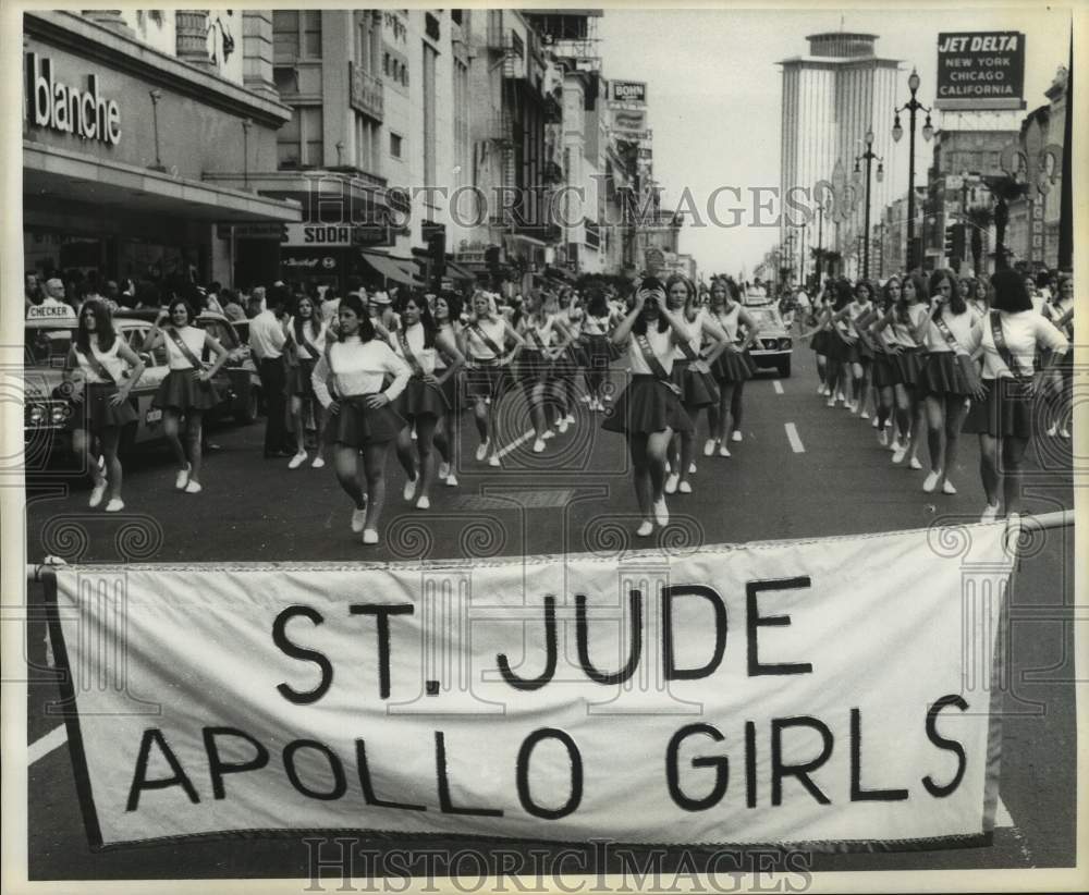 1969 St. Jude Apollo Girls during St. Jude parade at Canal Street-Historic Images
