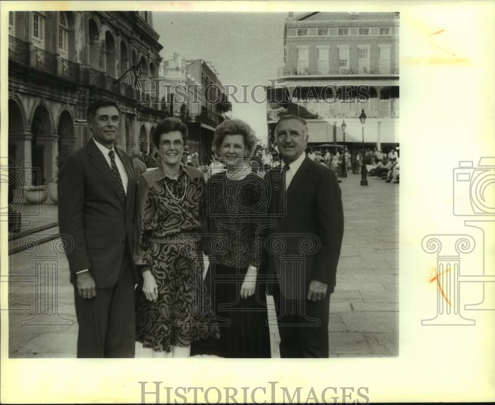 1987 Press Photo Dwight LeBlanc, Jr., Bette Gieselman, Betty Lauricella - Historic Images