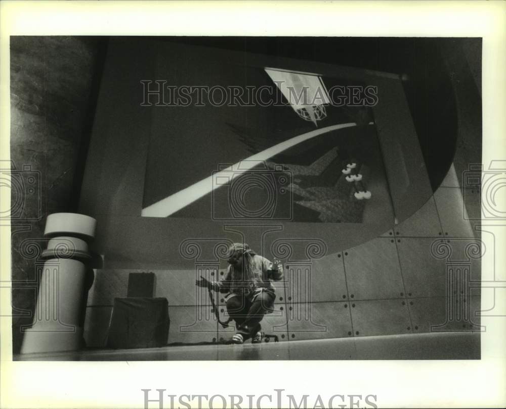 1995 Press Photo Jaron Lanier speaks at the Computer Association convention - Historic Images