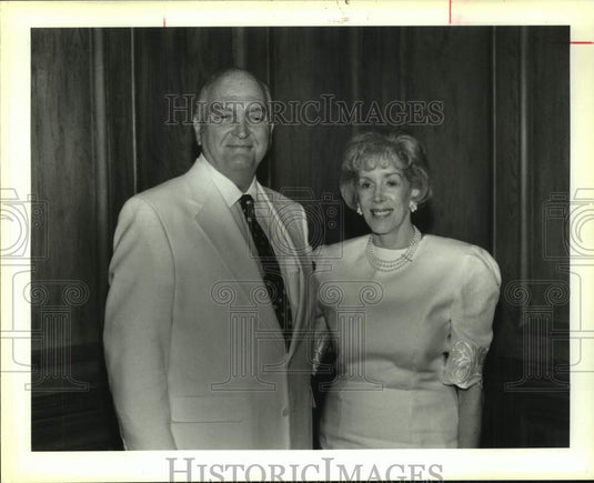 1992 Press Photo Robert and Martha Leake at 25 Club's 50th Anniversary Dance - Historic Images