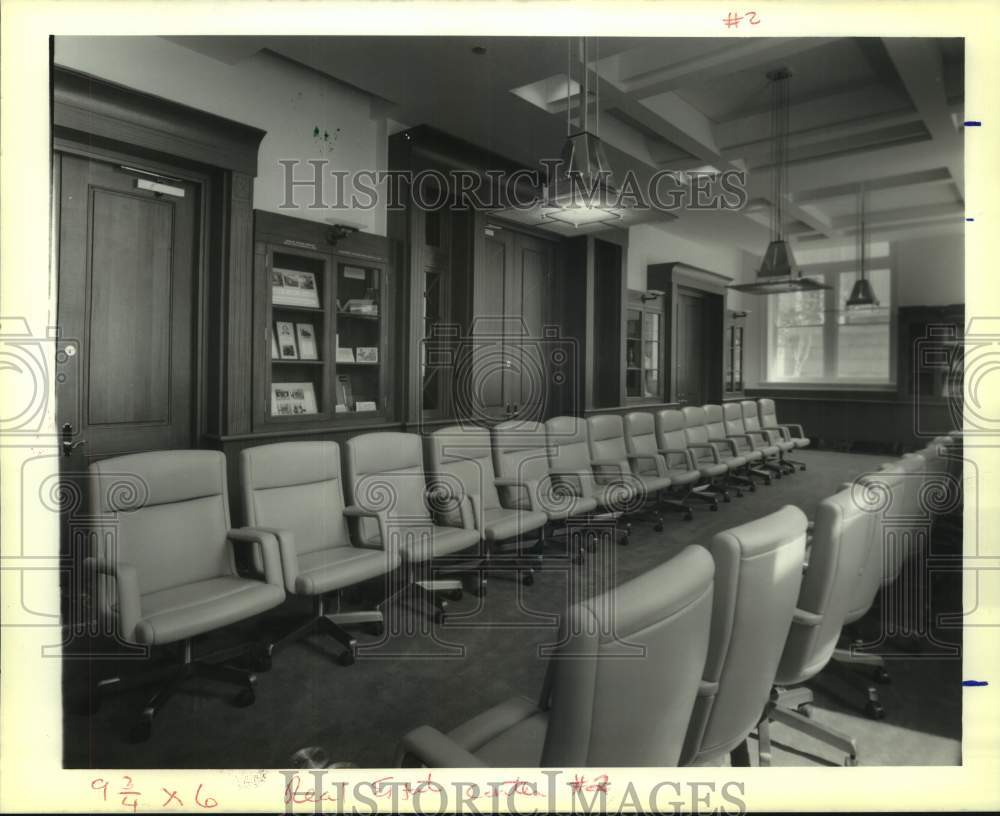 1989 Press Photo Founders&#39; Room at Louisiana Bar Building, St. Charles Lafayette - Historic Images