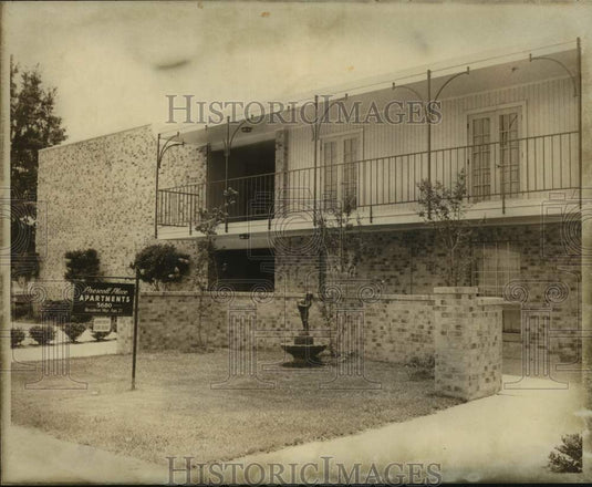 1968 Press Photo Entrance to the Prescott Place apartments in Baton Rouge-Historic Images