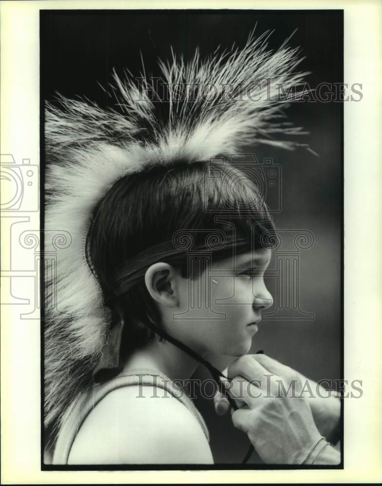 1991 Press Photo Low Bear- Louisiana Indian Heritage Association Spring Pow Wow - Historic Images