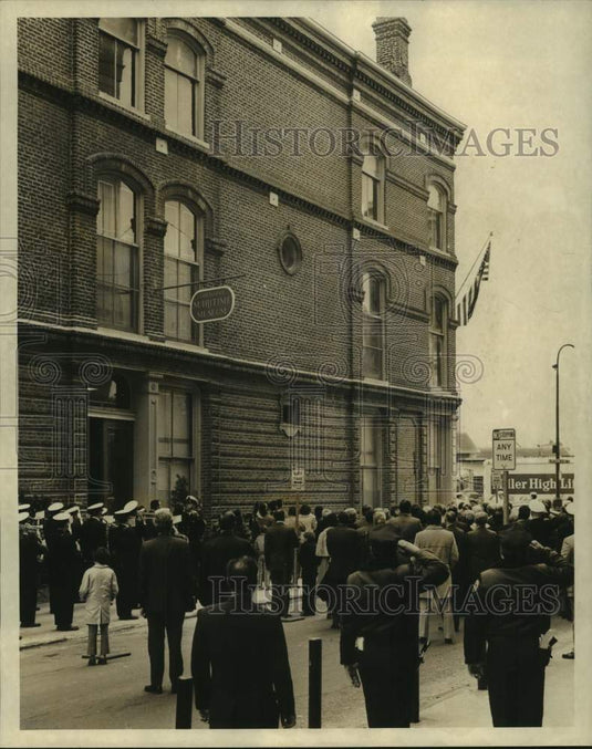1972 American Flag raised -Louisiana Maritime Museum, 401 Iberville - Historic Images