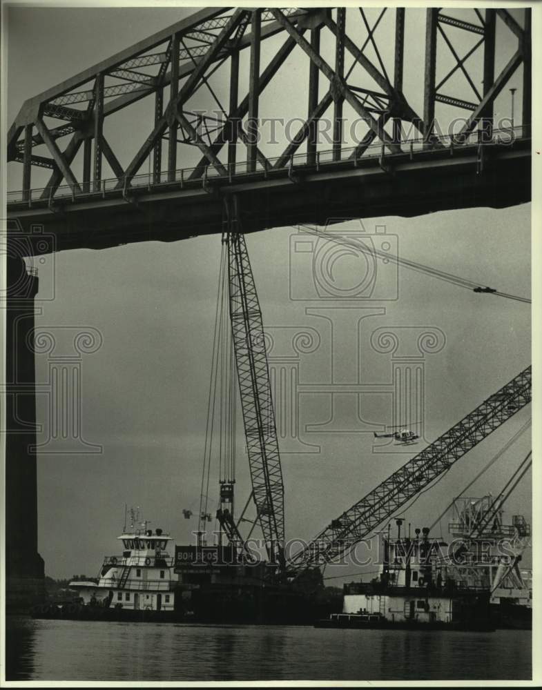 1987 Press Photo Huey P. Long Bridge - Historic Images