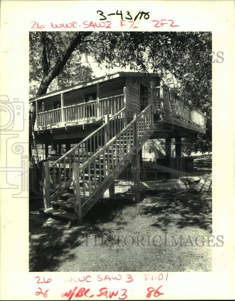 1987 Press Photo Addition to the Hallelujah Sawmill owned by John LeMeur - Historic Images