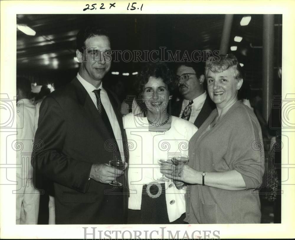 1993 Press Photo French Society - Gerard &amp; Benedicte Leroux and Louise Mannina - Historic Images