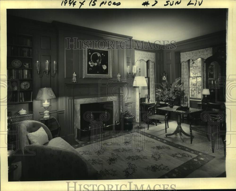 1992 Press Photo Interior view of the Blue Room of Longue Vue House - Historic Images