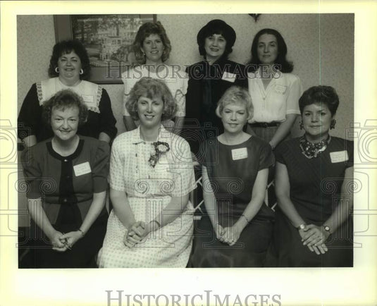 1989 Press Photo New Officers of La Cotillion posing for a group photo - Historic Images