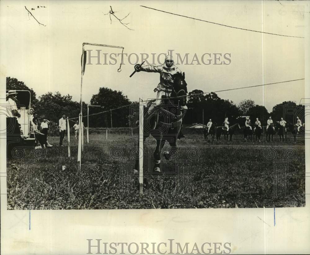 1988 Press Photo Tournoi Exhibition at Louisiana Cotton Festival in Ville Platte - Historic Images