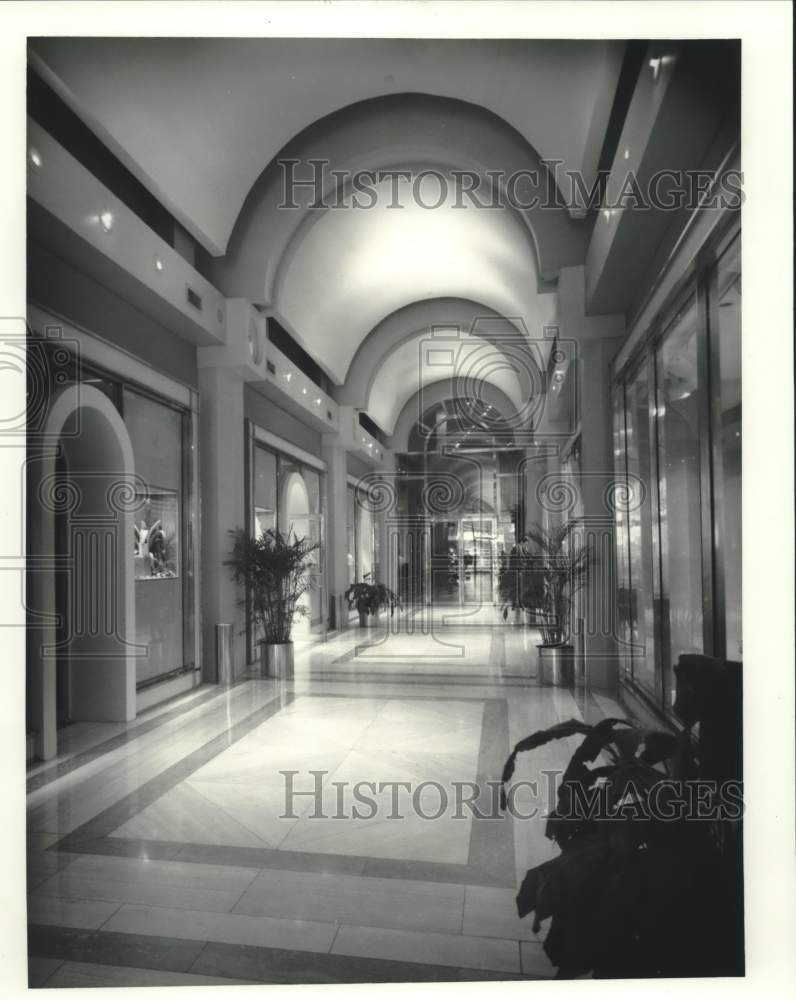 1990 Press Photo Hallway of the Le Meridien Hotel - Historic Images