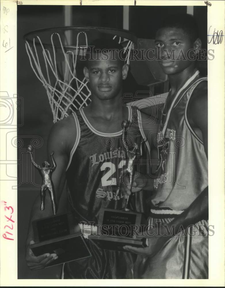 1991 Press Photo Basketball - Randy Livingston and Rayshard Allen of Spartans - Historic Images