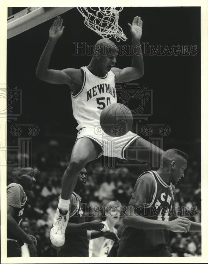 1995 Press Photo Basketball - Randy Livingston of Newman during game - Historic Images