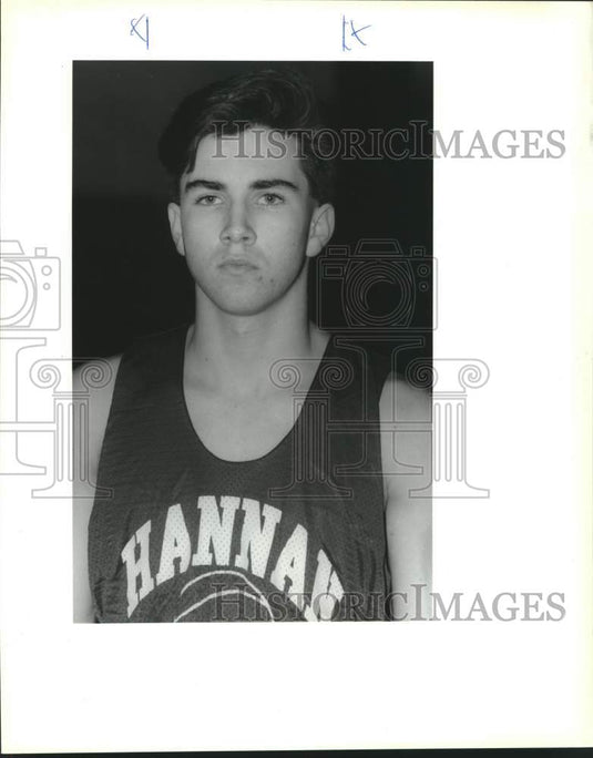 Press Photo Ronnie Kornick Basketball player at Hannan High School - Historic Images