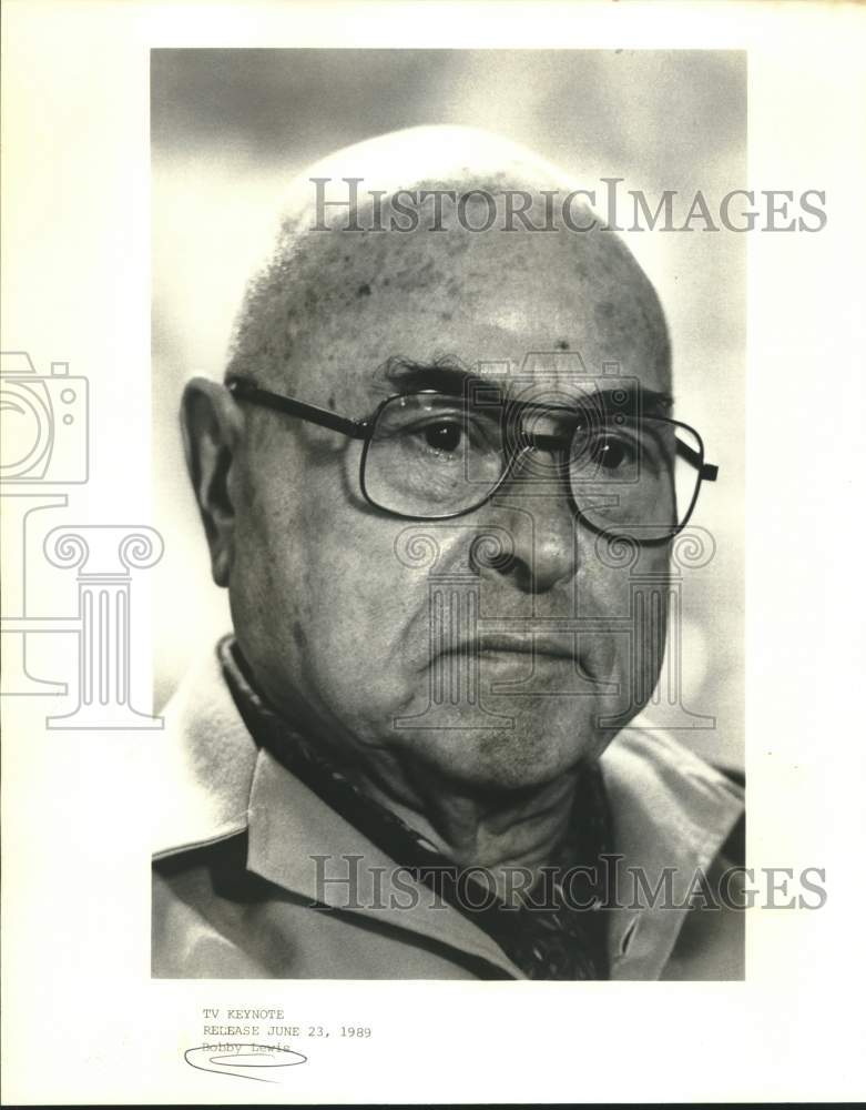 1989 Press Photo Bobby Lewis, TV Keynote Speaker. - Historic Images