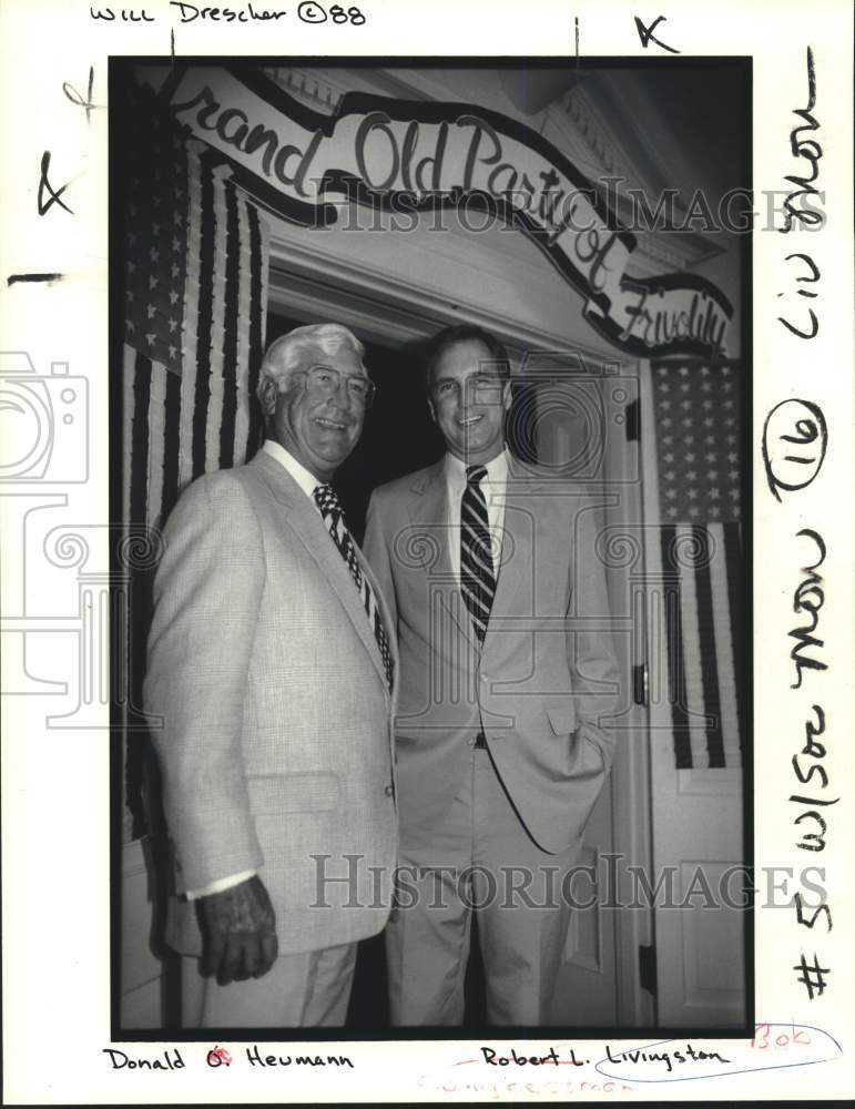 1988 Press Photo Donald O Heumann and Robert L. Livingston - Historic Images