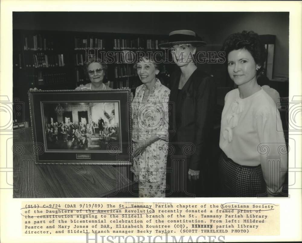 1989 Press Photo Louisiana Society of the Daughters of the American Revolution - Historic Images