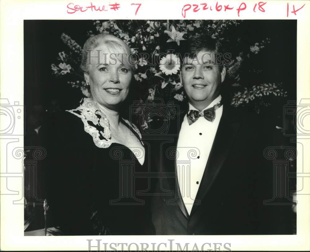 1993 Press Photo Marbury Little, John Lange attends event for scholars - Historic Images