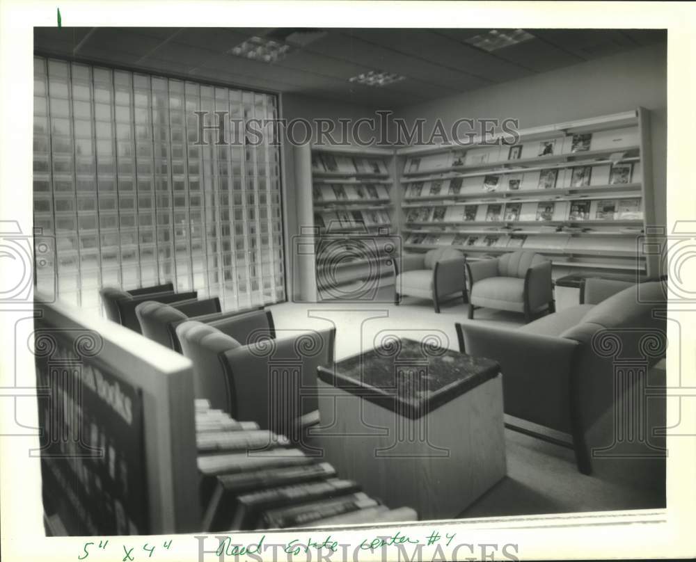 1989 Press Photo Old Metairie Branch Library, 2350 Metairie Road- Reading Area - Historic Images