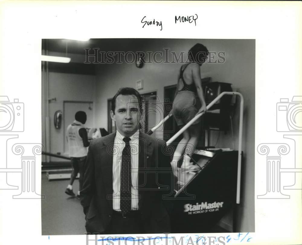 1990 Press Photo Scott Landry at the YMCA - Historic Images