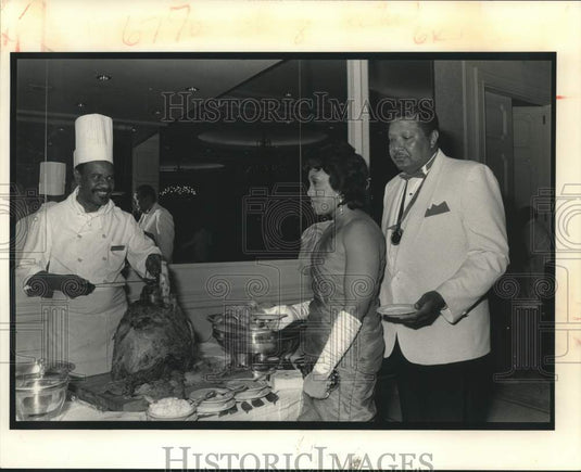 1990 Press Photo Alvin Lewis, Betty & Willie Adams Sr, at the Famous G Mens Club - Historic Images