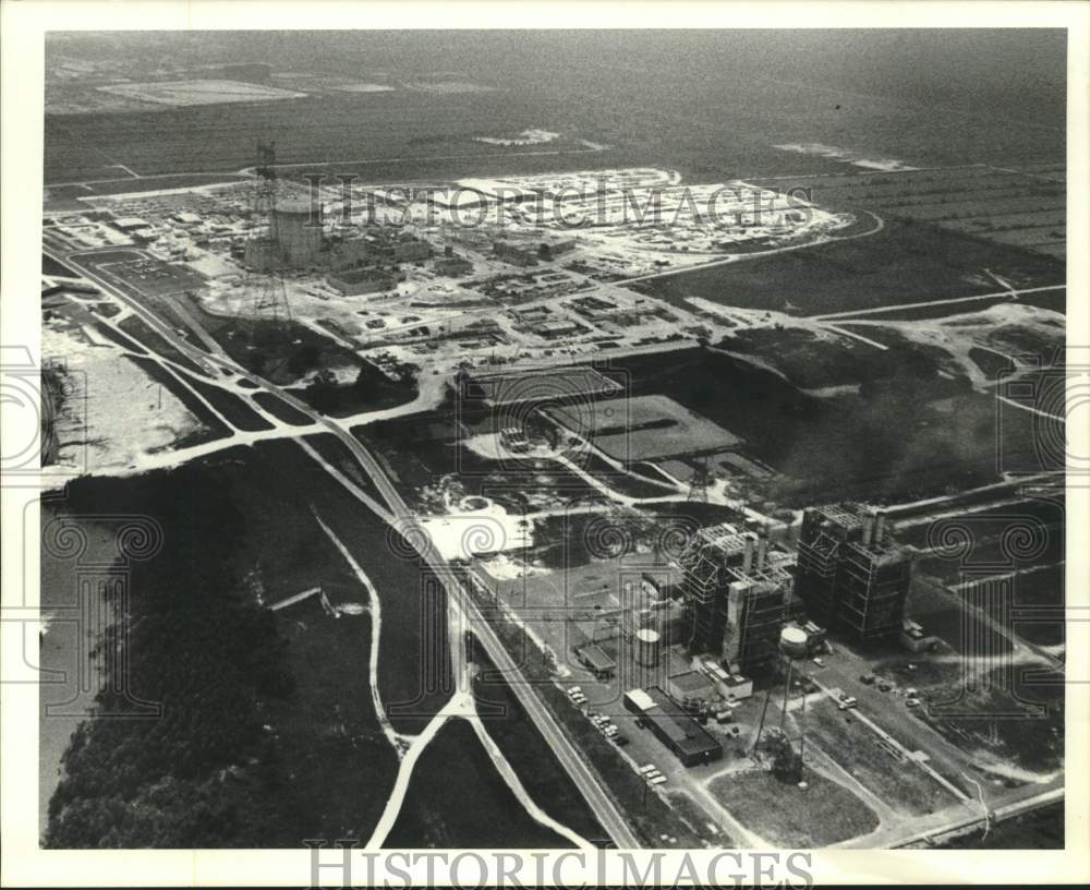 Press Photo Aerial view of Louisiana Power and Light, Waterford III - Historic Images