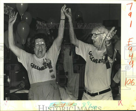 1988 Press Photo Alice Pellerin & Joseph Pena- 5th Annual Nursing Home Olympics - Historic Images