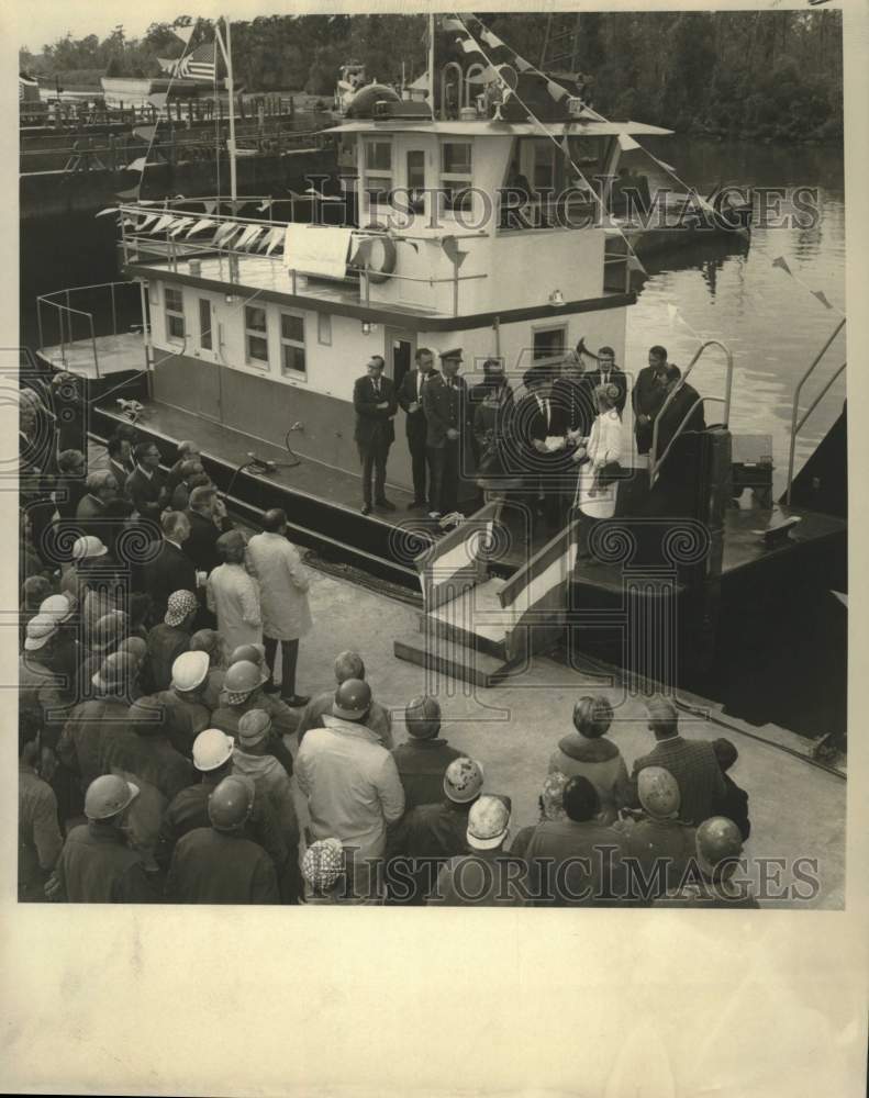 1969 Press Photo Corps of Engineers towboat Ozark was christened - nob59355-Historic Images