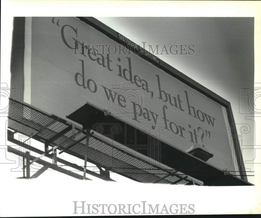 1992 Press Photo Billboard teasers in New Orleans - Broad near Banks - nob59837- Historic Images