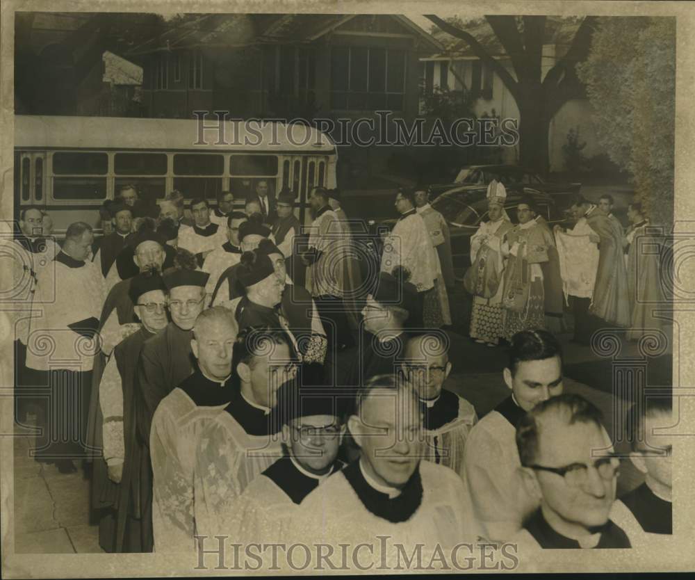 1960 Clergymen during Prompt Succor mass-Historic Images