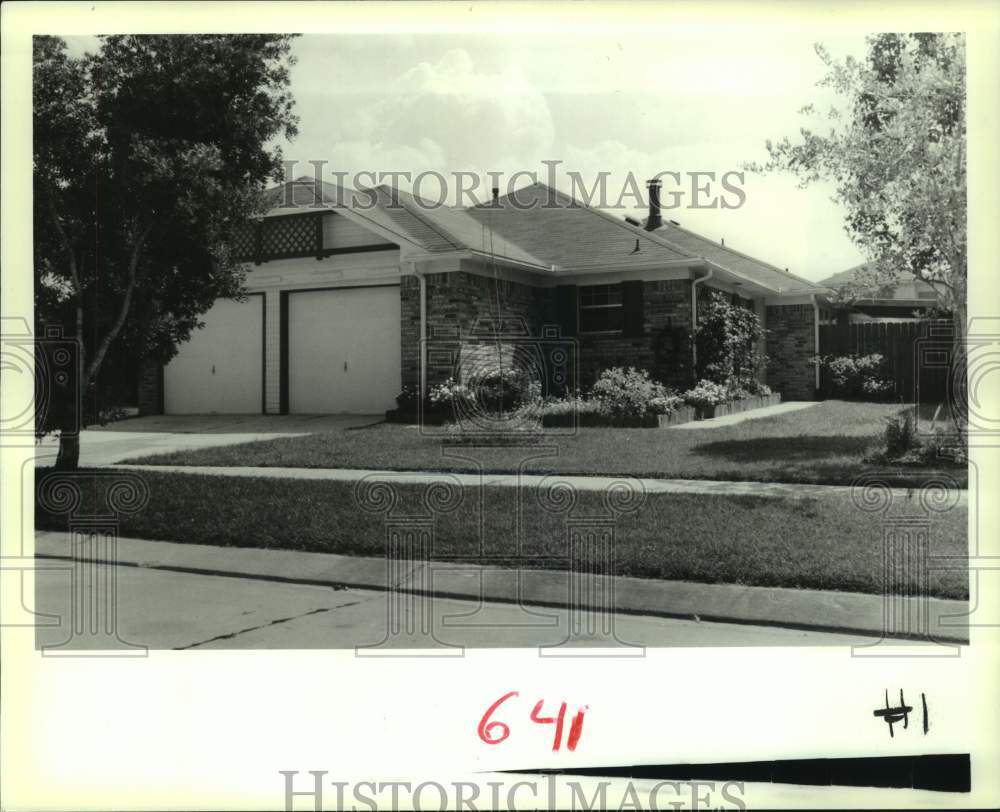 1989 Press Photo Exterior property located at 3913 E. Bamboo Dr. in Harvey - Historic Images