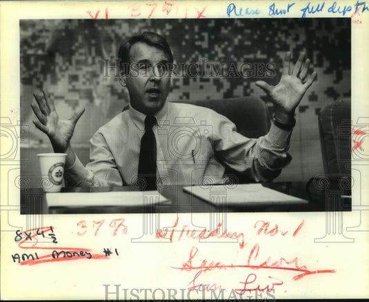 1990 Press Photo Head of AMOCO's business unit in New Orleans, Peter Jordan - Historic Images